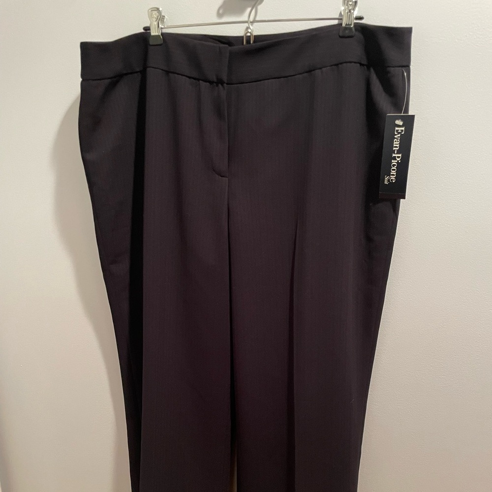Size 18 Navy Blue Flat Front Slacks BNWT